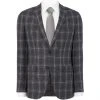 Boss Nasley Slim Elbow Patch Windowpane Check Blazer
