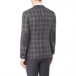 Boss Nasley Slim Elbow Patch Windowpane Check Blazer -Outlet The Lux Evolve Store as108300 xxl a2
