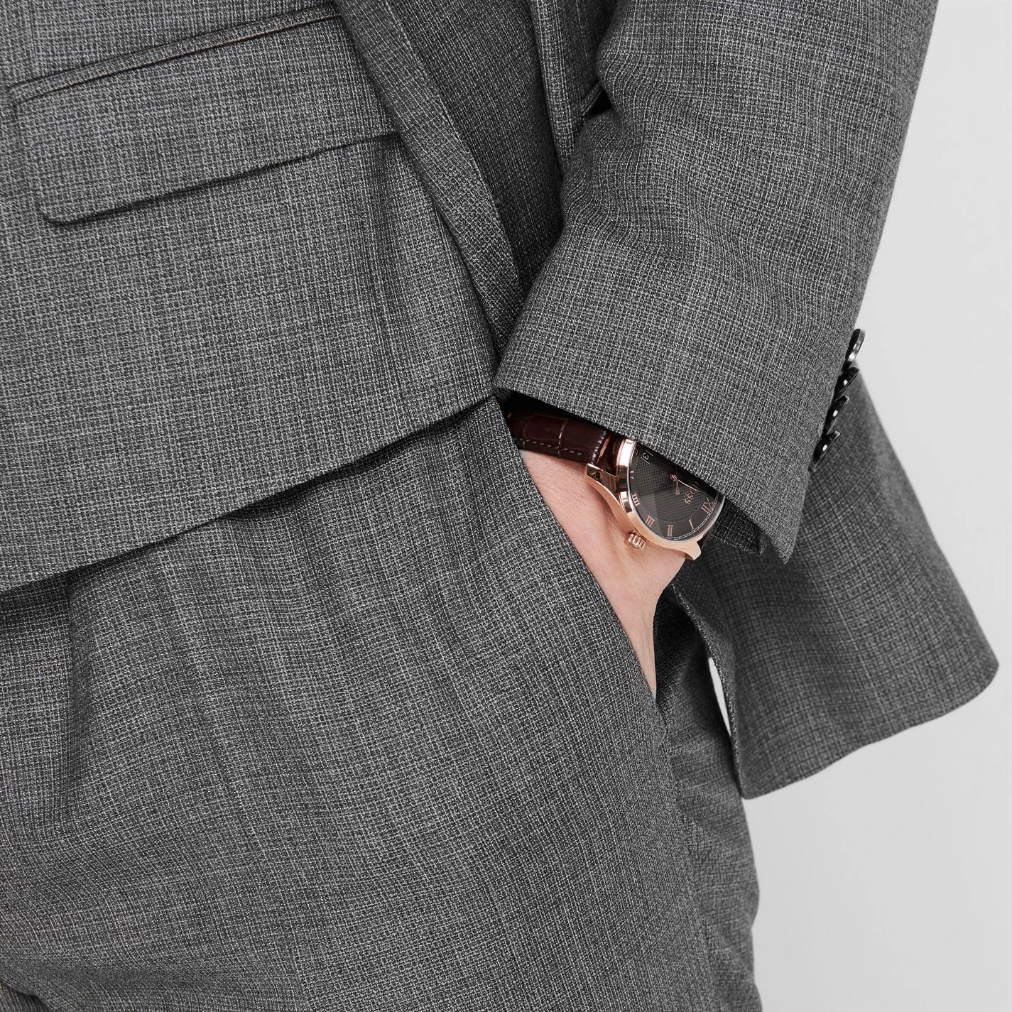 Boss Single Breasted Woven Texture Suit Jacket 8 Boss Single Breasted Woven Texture Suit Jacket - Image 8