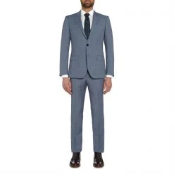 Hugo Simmons Regular Textured Two-Piece Suit Trousers -Outlet The Lux Evolve Store ym502100 xxl a4