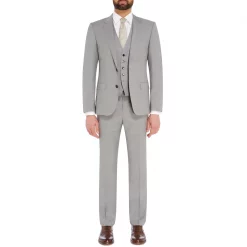 Hugo Griffin Slim Fit Pindot Three-Piece Suit Trousers -Outlet The Lux Evolve Store ym504700 xxl a4